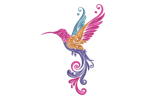 Colorful Artistic Hummingbird Embroidery Review