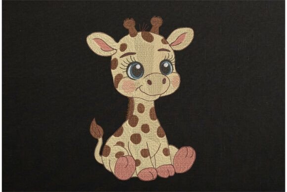 Cute Baby Giraffe Safari Animal Black Review