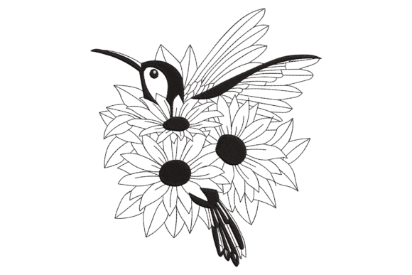 Hummingbird and Sunflowers Embroidery Review