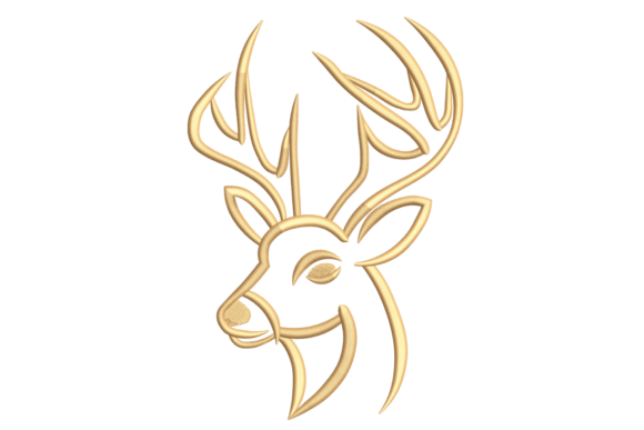 Majestic Deer Head: A Minimalist Embroidery Review