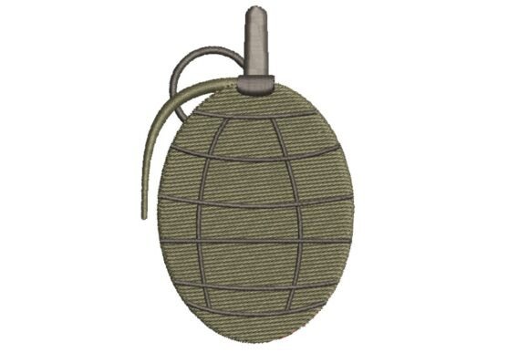 Reviewing the Military Grenade Embroidery Design